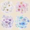 Flower Stickers Set (360 Pieces) Decorative Assorted Floral Sticker